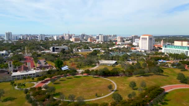 Повітряне Відео Payne Park Downtown Sarasota — стокове відео