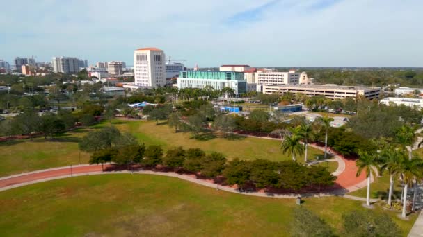 Повітряне Відео Sarasota Payne Park Муніципальні Урядові Будівлі — стокове відео