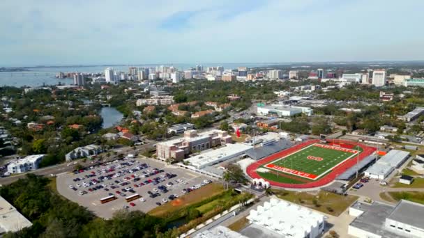 Aerial Establisher Downtown Sarasota Florida Usa — Stockvideo