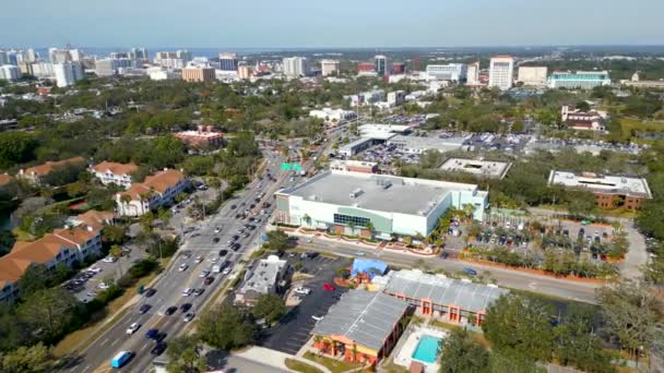 Aerial Video Publix Super Market Bay Street Sarasota — Vídeos de Stock