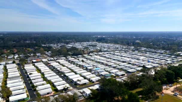 Aerial Footage Mobile Home Park Sarasota Florida Usa — Stockvideo