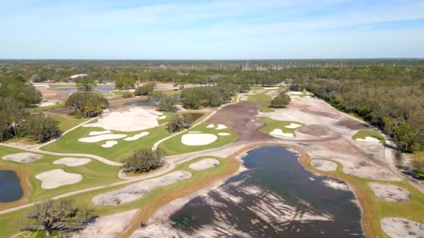 Drone Flyover Bobby Jones Golf Club Sarasota Usa — Stok Video