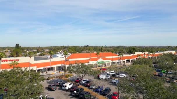 Аэровидео Sarasota Crossings Shopping Plaza — стоковое видео