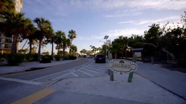 Motion Video Lido Beach Bike Lane Sarasota Florida — Vídeo de Stock
