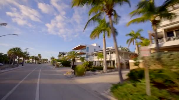 Luxury Beachfront Real Estate Mansion Homes Lido Key Sarasota Florida — Stock videók
