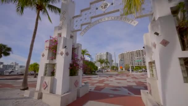 Sarasota Bayfront Travel Video — Wideo stockowe