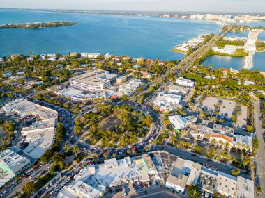 Aerial photo St Armands Circle Sarasota FL