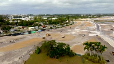 Aerial drone inspection Lennar at Westview housing development Miami Florida