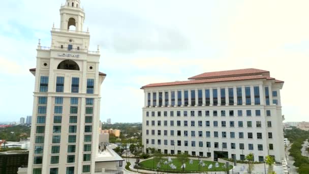 Aerial Video Loews Hotel Miami Coral Gables — стокове відео