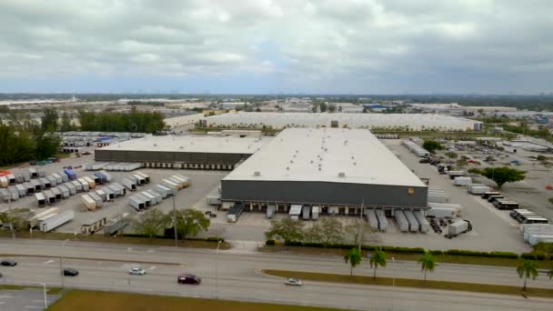 Miami Hialeah Ups United Parcel Service Κέντρο Διανομής Ναυτιλία Αποθηκών — Αρχείο Βίντεο