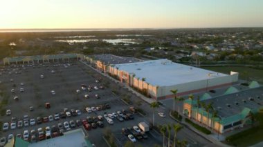 Aerial video Belk Department store in Cape Coral FL USA