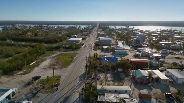 Aerial Video Matlacha Florida Pine Island Road Circa January 2023 — Vídeo de Stock
