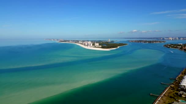 Drone Aerial Stock Video Lido Key Sarasota Florida Usa Circa — Vídeo de Stock