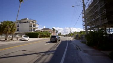 Travel bike lane Siesta Key Florida 4k footage