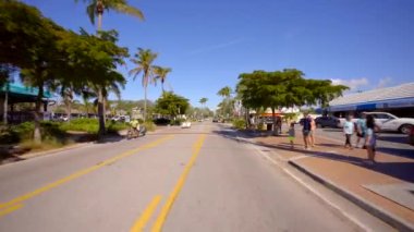 Siesta Key Ocean Blvd pov motion stock video