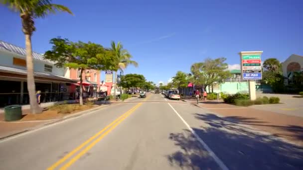 Магазины Ocean Boulevard Siesta Key Sarasota — стоковое видео