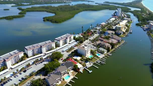 Edifícios Condomínio Turtle Beach Siesta Key Florida Sarasota — Vídeo de Stock