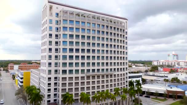Aerial Drone Video Regions Bank Coral Gables Miami — ストック動画