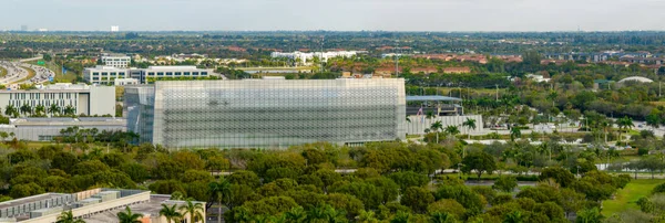 Aerial panorama FBI Miramar FL building Federal Bureau of Investigation