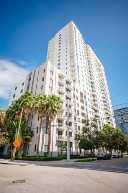 Brickell, FL, USA - February 9, 2023: Photo of Miro Brickell a highrise rental apartment building