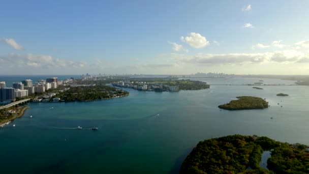 Beautiful Landscapes Miami Beach Biscayne Bay — 图库视频影像