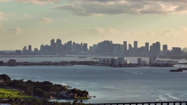 远心灵感应迈阿密市中心的城市景观 — 图库视频影像