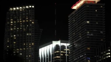 8k night video highrise towers Downtown Miami FL