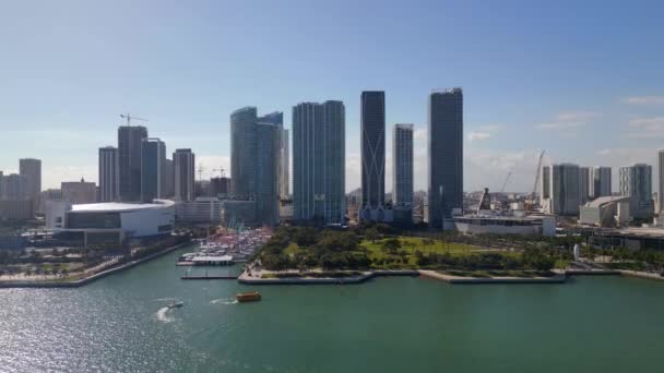 Aerial Stock Video Śródmieście Miami Około 2023 — Wideo stockowe
