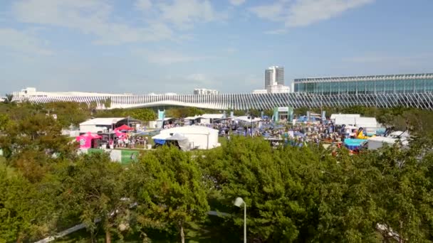 2023 Miami International Boat Show Kongresscenter Evenemang — Stockvideo