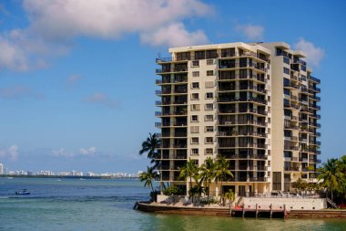Miami, FL, USA - February 19, 2023: Venetian Isle Condominium