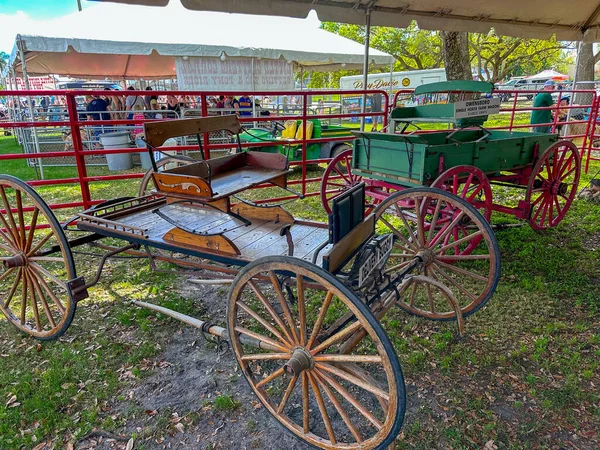 Davie Usa Feb 2023 Old Artifacts Horse Carriages — Stock Photo, Image
