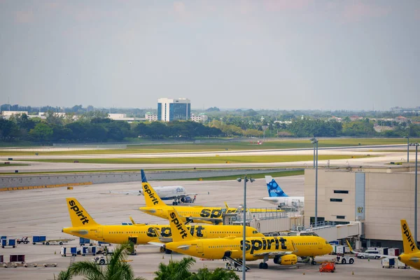 Fort Lauderdale Amerika Serikat Februari 2023 Foto Pesawat Jet Spirit — Stok Foto