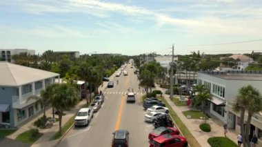 Hava aracı görüntüleri Kuzey Hutchinson Adası Vero Sahili Florida ABD