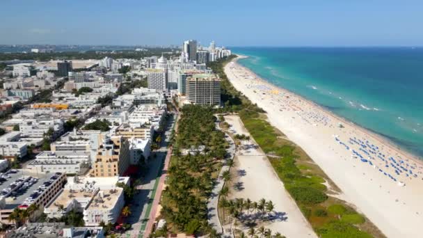 2023 Miami Beach Scène Été Ambiance Colorée — Video