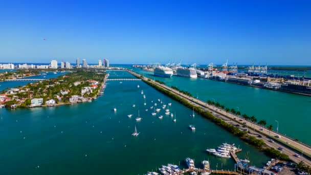 Miami Limanı Varış Zamanı — Stok video