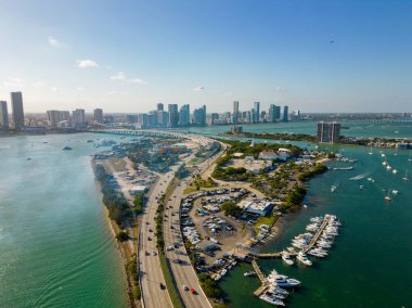Havadan çekilmiş Watson Adası, Miami Plajı, 2023 dolaylarında.