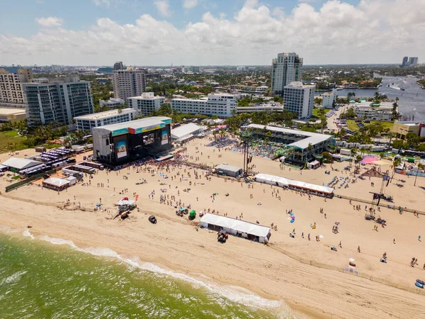 Fort Lauderdale Usa Kwietnia 2023 Zdjęcie Lotnicze Tortuga Music Festival — Zdjęcie stockowe