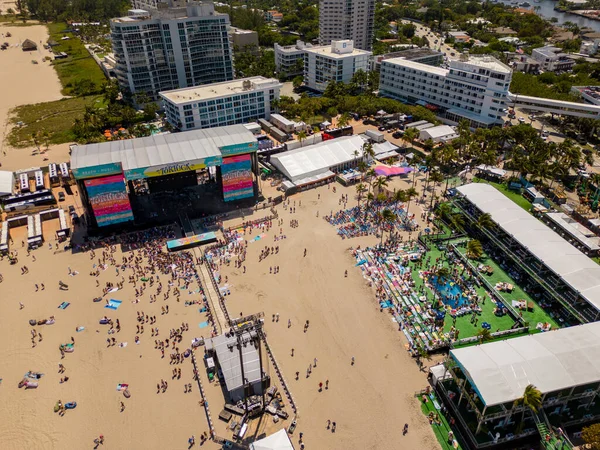Fort Lauderdale Usa Kwietnia 2023 Zdjęcie Lotnicze Tortuga Music Festival — Zdjęcie stockowe