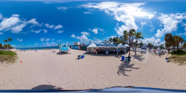 フォートローダーデール フロリダ州 2023年4月16日 360 Vr等角球体写真 トルトゥーガ音楽祭Fort Lauderdale Beach — ストック写真
