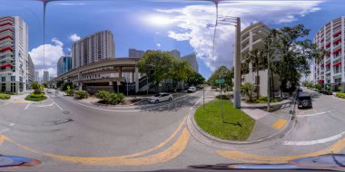 Brickell, FL, ABD - 23 Nisan 2023 eşkenar dörtgen fotoğraf Miami Brickell SW 10. Cadde