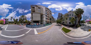 Brickell, FL, ABD - 23 Nisan 2023 Miami Brickell küresel eşkenar dörtgen fotoğraf VR