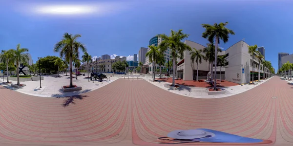 Brickell アメリカ 2023年4月23日 360度矩形の写真マイアミ デイド コミュニティ カレッジ キャンパス ウォルフソン — ストック写真