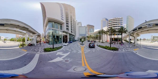 Brickell アメリカ 2023年4月23日 360度矩形写真マイアミ パラマウント マイアミ ワールドセンター ベゼル タワー — ストック写真