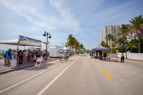 Fort Lauderdale Usa April 2023 A1A Road Closed Fort Lauderdale — Stock Photo, Image