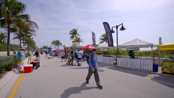 Persone 2023 Fort Lauderdale Air Sea Show Weekend Evento — Video Stock