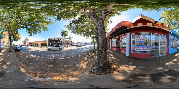 マイアミ フロリダ アメリカ 2023年5月9日 360度の正方形の写真それはキューバのアートギャラリーやレストランのためのリトルハバナとして知られているオチョ — ストック写真