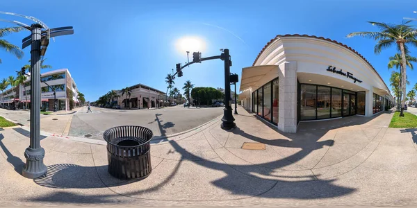パームビーチ フロリダ州 2023年5月11日 360 矩形写真Ferragamoハイエンドイタリアの小売業者 — ストック写真