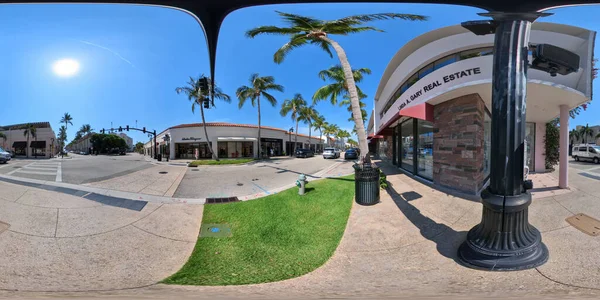 美国佛罗里达州棕榈滩 2023年5月11日 360等矩形图像琳达 加里房地产在沃思大道 — 图库照片