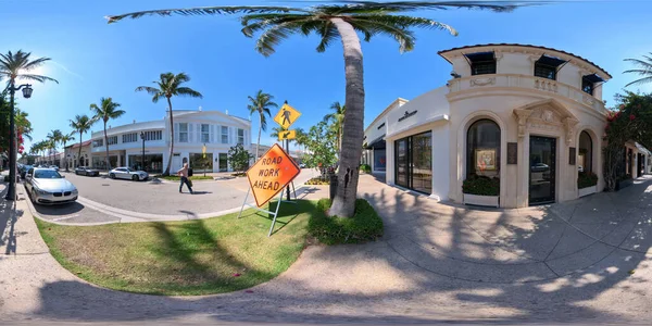 Palm Beach Usa May 2023 360 Equirectangular Photo Grass Upscale — Stock Photo, Image