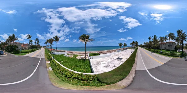 Palm Beach Usa Maggio 2023 360 Equirettangolare Foto Megamansions Palm — Foto Stock